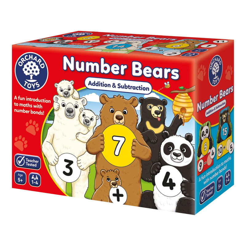 Orchard Toys Number Bears Maths Games for Children to Learn Addition & Subtraction and Number Bonds to 20, First Board Game for Kids, Makes Learning Maths Fun, Educational Toys for 5+ Year Olds