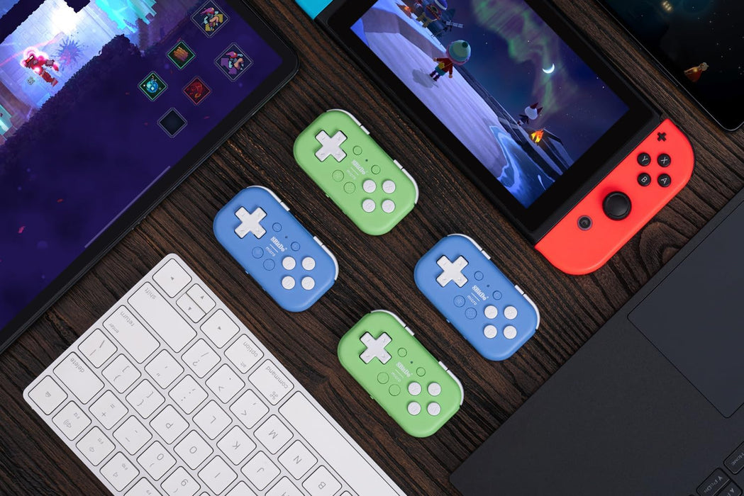 8Bitdo Micro Bluetooth Gamepad Pocket-sized Mini Controller for Switch, Android, and Raspberry Pi, Support Keyboard Mode (Green
