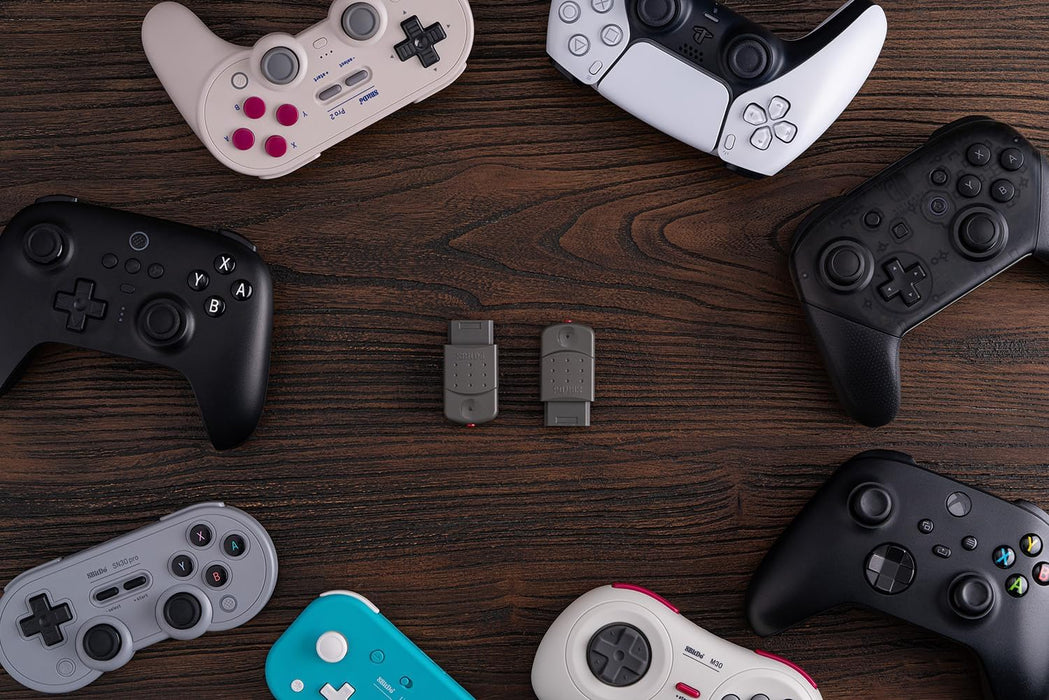 8BitDo Bluetooth Retro Receiver for Saturn and Windows, Compatible with Xbox Series Controller, Xbox One Bluetooth Controller, Switch Pro Controller and PS5/PS4 Controller