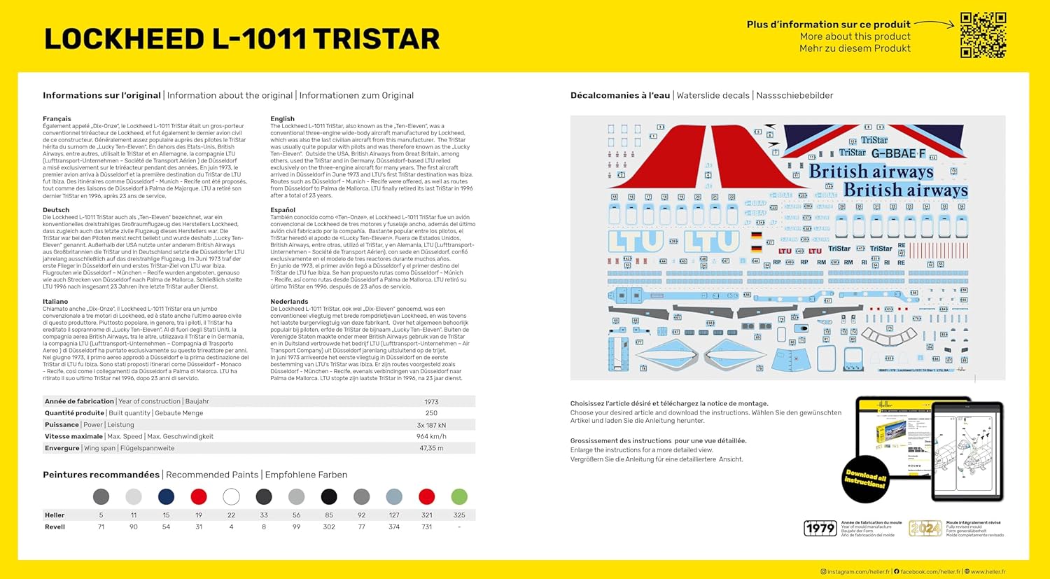 Heller 80451 Tristar LTU 1/125