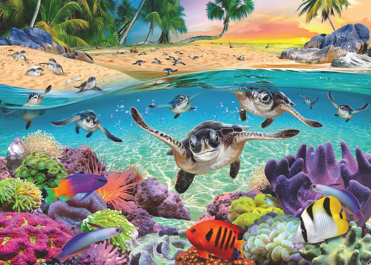 Puzzel 500 stuks zeeschildpadden
