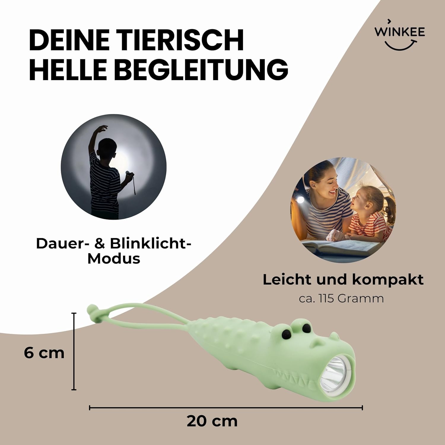 Winkee - Flashlight Crocodile - (18436)