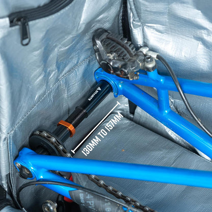 Chaindock Transportachse für Fahrräder, Schwarz, 130mm–157mm