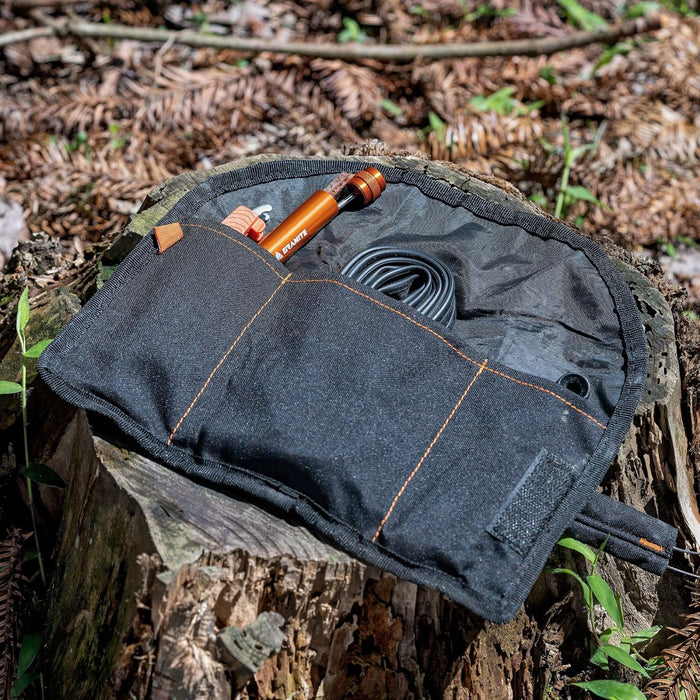 Granite Suture Reifenreparaturset, Kompaktes Tubeless-Pannenset mit 2 Größen Reifenplugs, Repariert MTB- und Rennradreifen (Schwarz