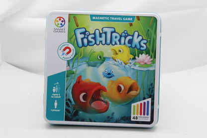 SmartGames - Fishtricks | Kids Puzzles 48 Challenges | Kids Games 7 Years or Over | Educational Games Kids 7 Years Or Over | Multi-Level Board Game