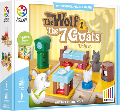 SmartGames - Wolf and 7 Goats - Educatief puzzelspel - Hersenbreker - Logica en denkuitdagingen op meerdere niveaus - 1 speler - Meertalig - SG 027