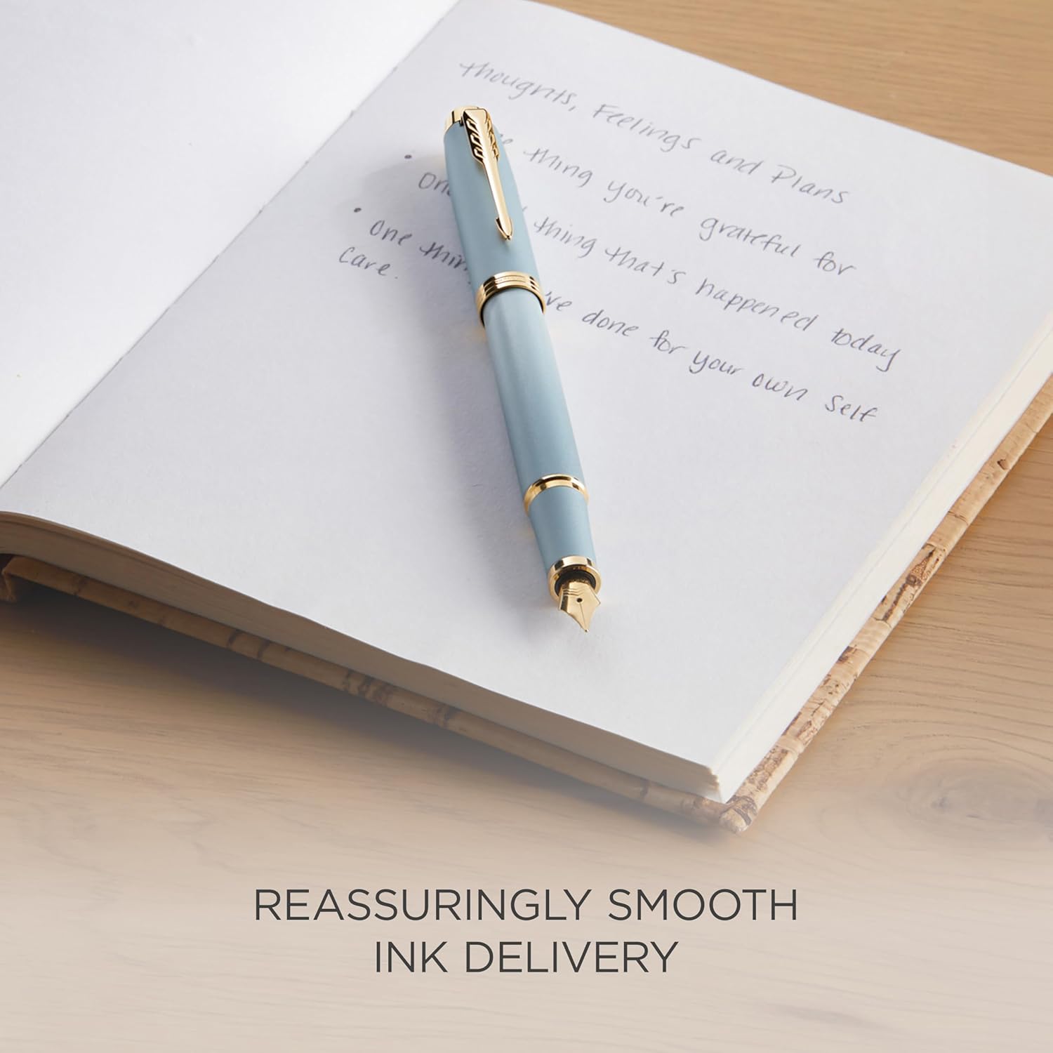 Parker Penna stilografica IM Writing Rituals, finitura turchese- verde con sfumatura, puntale dorato, punta media, inchiostro blu, confezione regalo