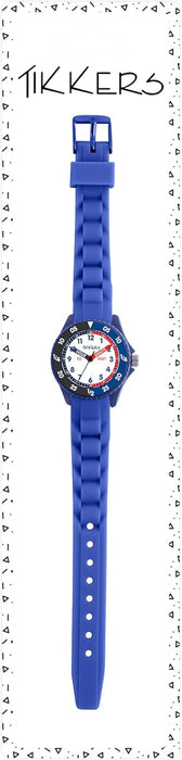 Tikkers Kids Blue & Black Silicone Time Teacher Watch ATK1088