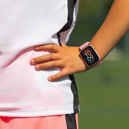 Tikkers Smart Series 13 Pink Riptape Strap Smart Watch