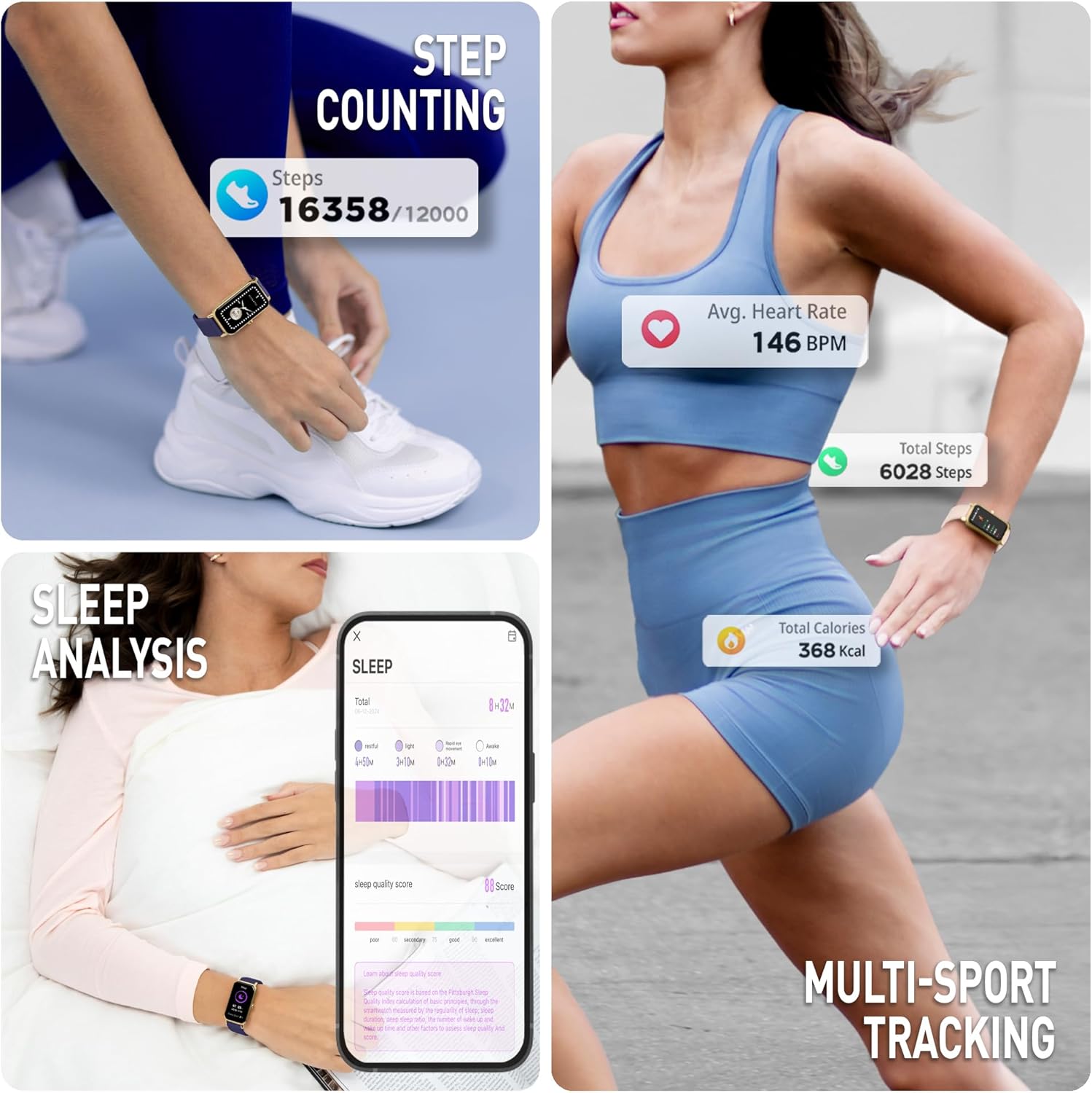 Reflex Active Series 53 Smart Nude and Blue Interchangeable Strap Calling Watch