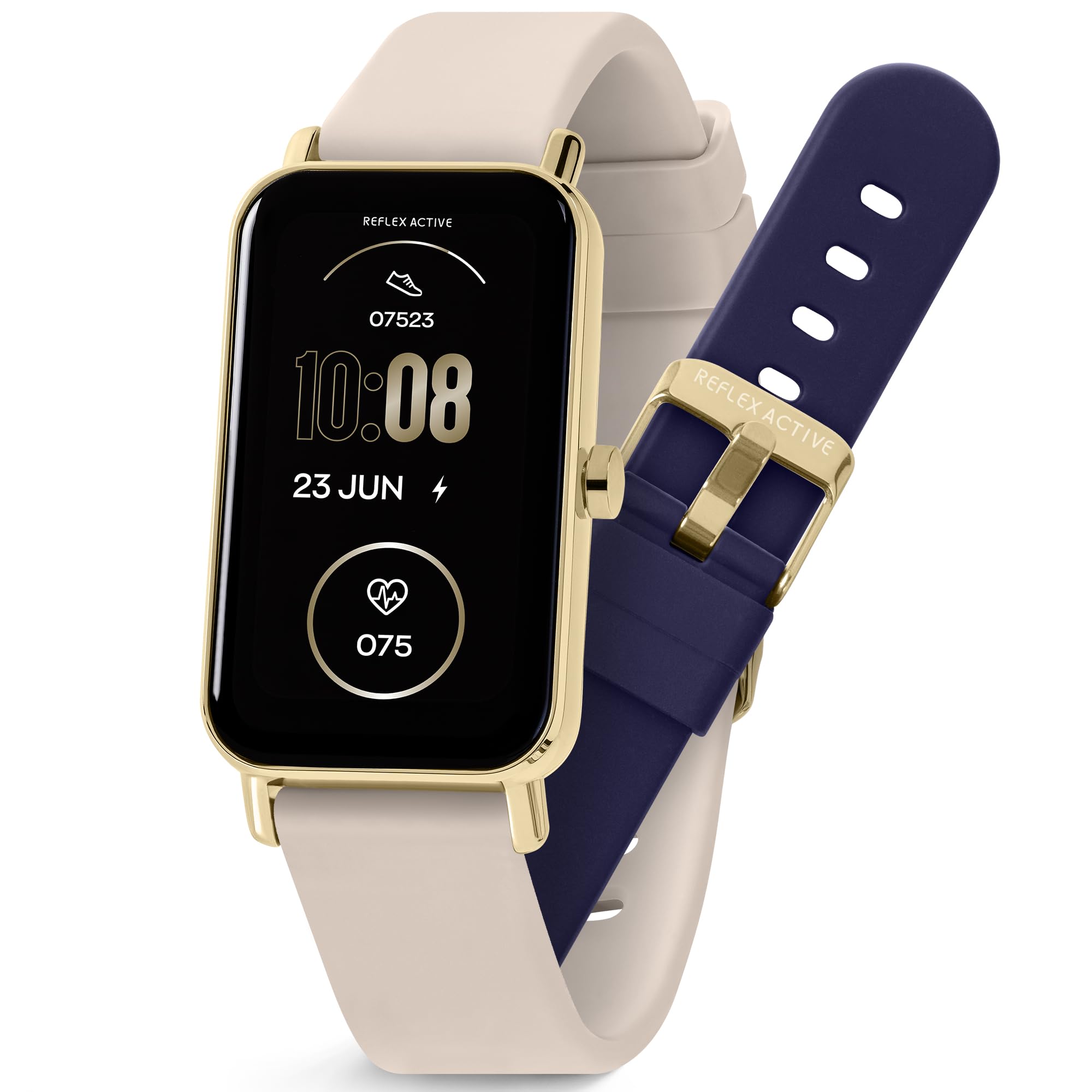 Reflex Active Series 53 Smart Nude and Blue Interchangeable Strap Calling Watch