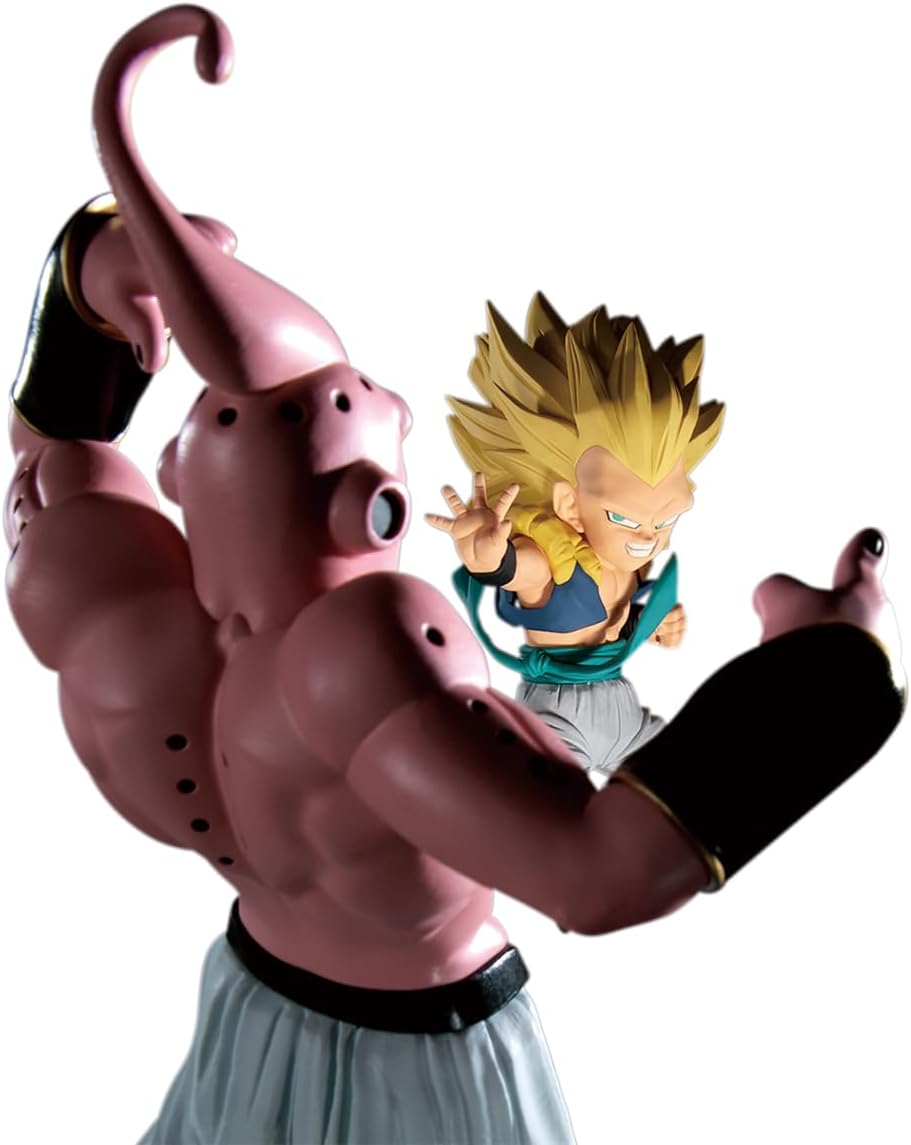 BANPRESTO Gotenks Super Saiyan 3, Vs Majin Buu, Dragon Ball Z, Match Makers, 11 cm, BP28822P Multicolor, Collectible Figure, Optimal for Anime Fans