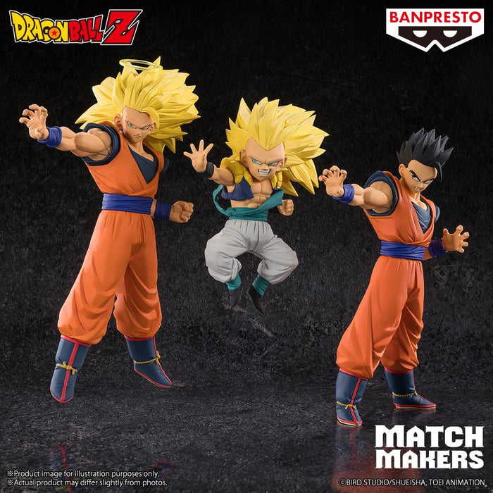 Banpresto Gotenks Super Saiyan 3, Vs Majin Buu, Dragon Ball Z, Match Makers, 11 cm, BP28822P, Mehrfarbig, Sammelfigur, optimal für Anime-Fans