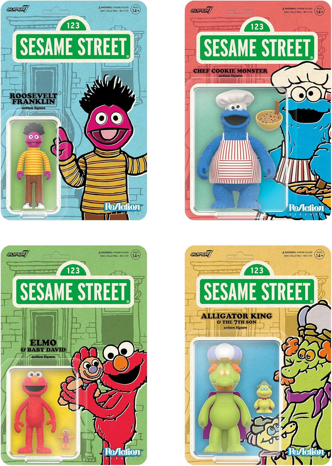 Sesame Street Roosevelt Franklin 3 3/4-Inch Reaction Figure