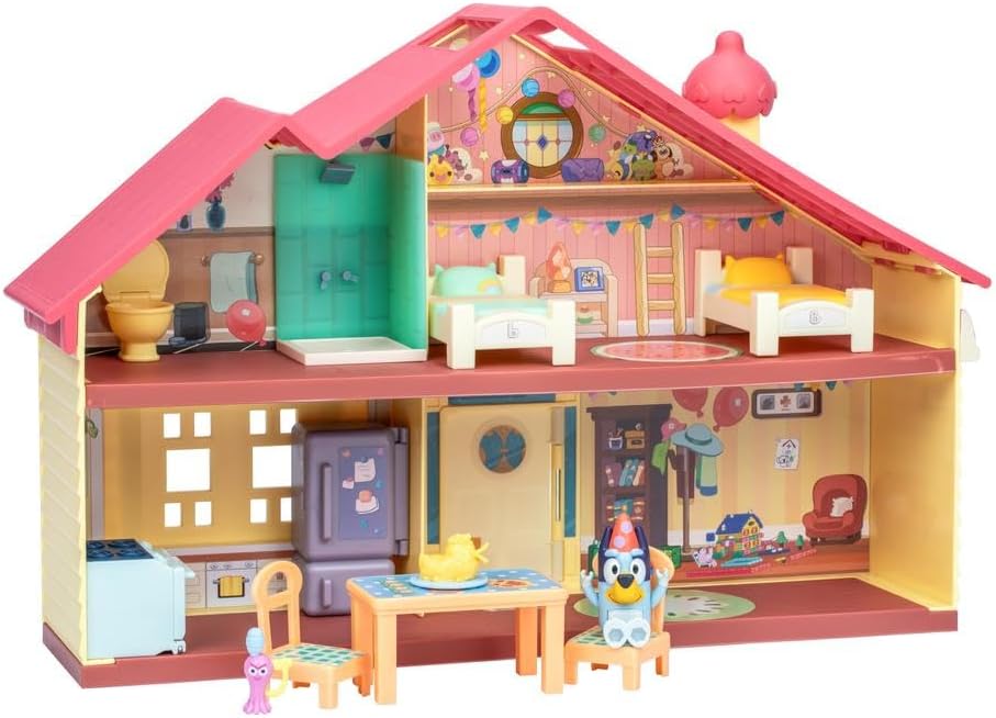 Bluey - Heeler Family Birthday House, Organize Birthday Party with Bluey and Bingo, Birthday Theme with House Accessories and Stickers, Famous (BLY76000