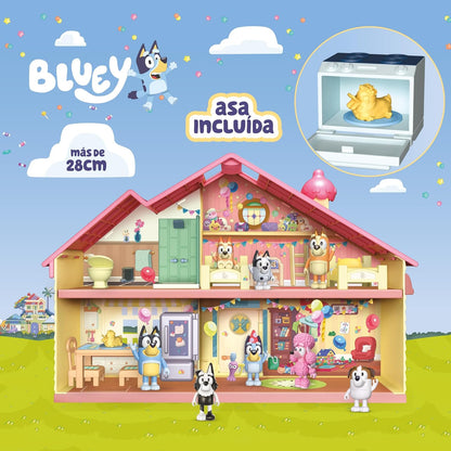 Bluey - Heeler Family Birthday House, Organize Birthday Party with Bluey and Bingo, Birthday Theme with House Accessories and Stickers, Famous (BLY76000