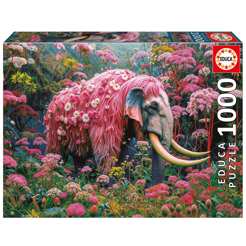 Educa - 1000 Piece Jigsaw Puzzle for Adults | Floral Elephant Jigsaw Puzzle Includes Glue Fix Puzzle Size: 68 x 48 cm - Ages 14 Years (20229