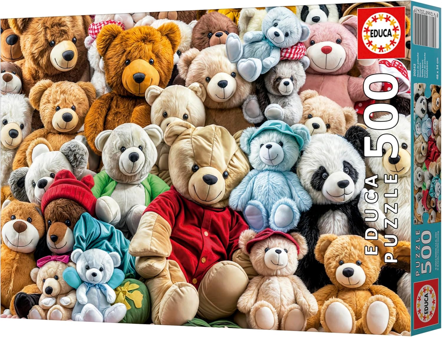 Educa - 500 Piece Jigsaw Puzzle for Adults | Teddy Bears Includes Fix Puzzle Glue. Dimensions: 48 x 34 cm. Ages 11 and up (20242