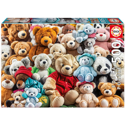 Educa - 500 Piece Jigsaw Puzzle for Adults | Teddy Bears Includes Fix Puzzle Glue. Dimensions: 48 x 34 cm. Ages 11 and up (20242