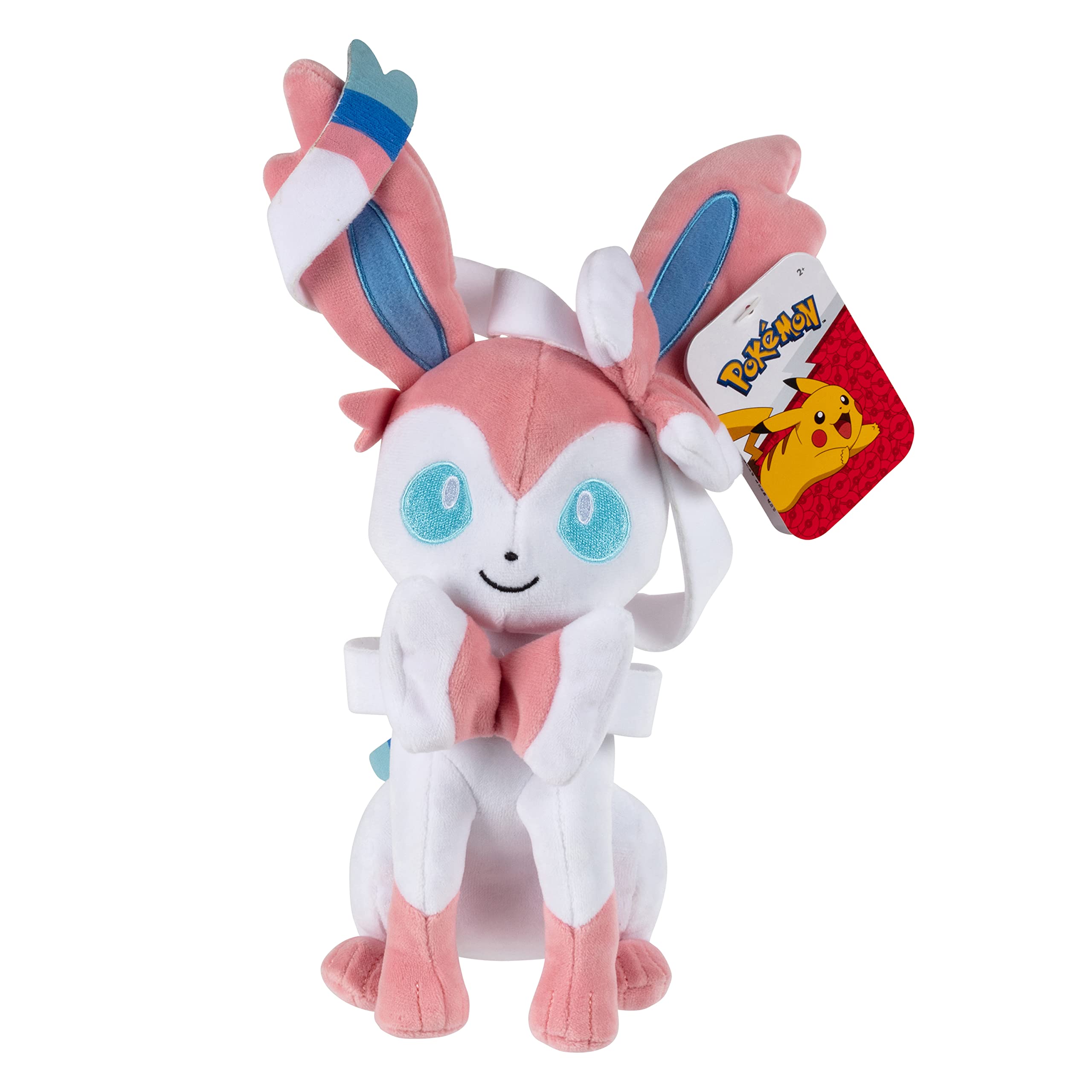 Pokémon Sylveon 8" Plush Stuffed Animal Toy - Eevee Evolution - Officially Licensed - Easter Gift for Kids