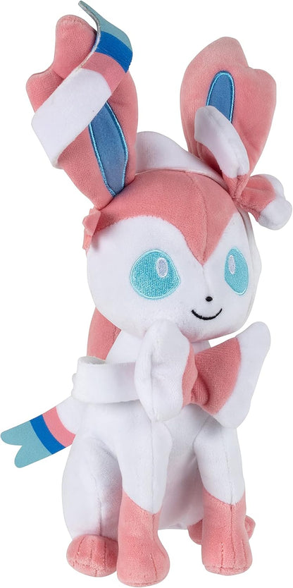 Pokémon Sylveon 8" Plush Stuffed Animal Toy - Eevee Evolution - Officially Licensed - Easter Gift for Kids