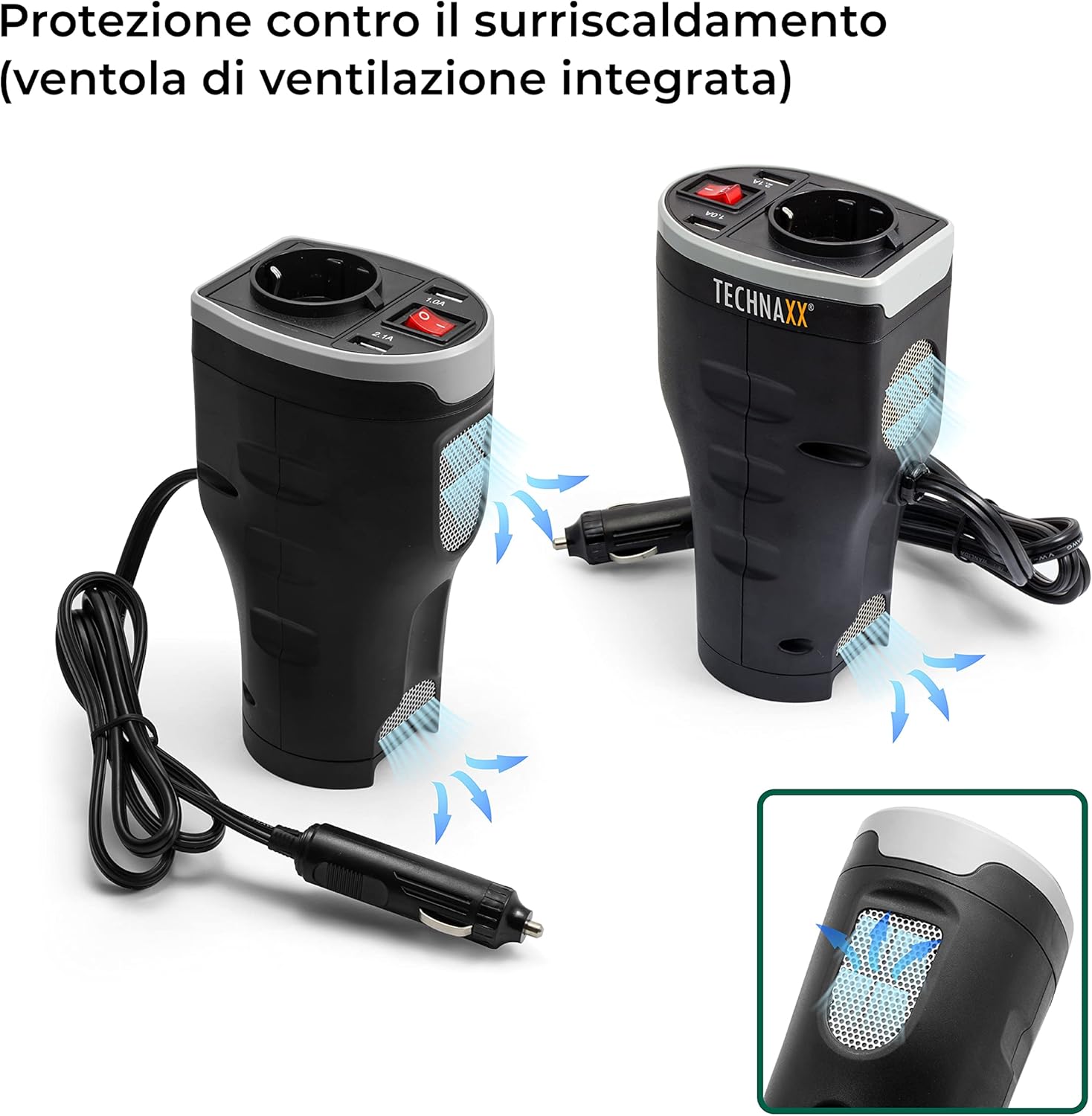 Technaxx - Car Power Inverter - 2 Usb Ports