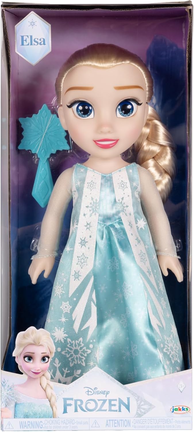Disney Frozen Elsa Doll 35cm Articulated Doll including Styling Brush, Officially Licensed Frozen 2, Iconic Braided Hair and Detailed Outfit, Perfect Birthday for Girls Aged 3+