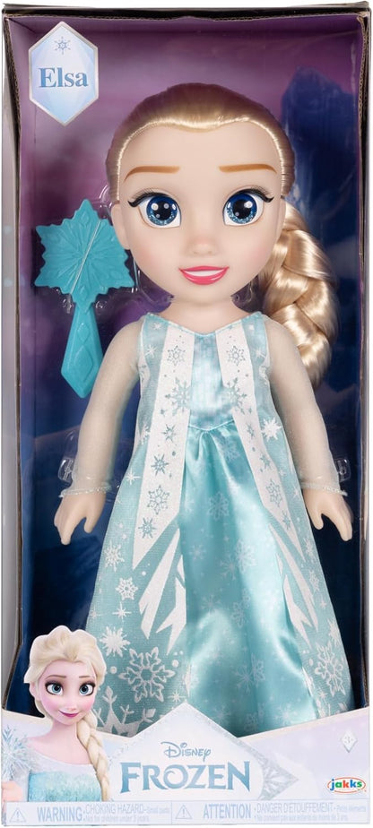 Disney Frozen Elsa Doll 35cm Articulated Doll including Styling Brush, Officially Licensed Frozen 2, Iconic Braided Hair and Detailed Outfit, Perfect Birthday for Girls Aged 3+