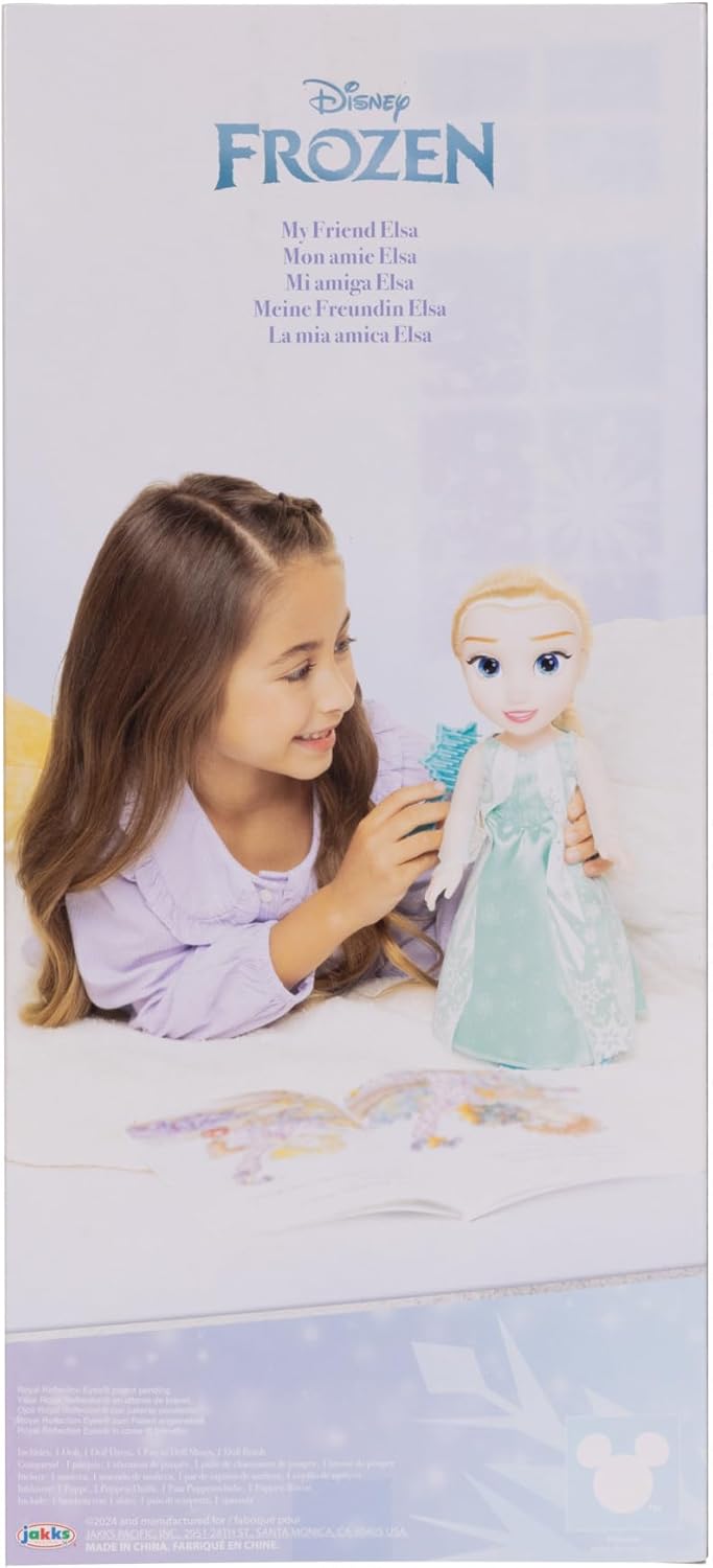 Disney Frozen Elsa Doll 35cm Articulated Doll including Styling Brush, Officially Licensed Frozen 2, Iconic Braided Hair and Detailed Outfit, Perfect Birthday for Girls Aged 3+