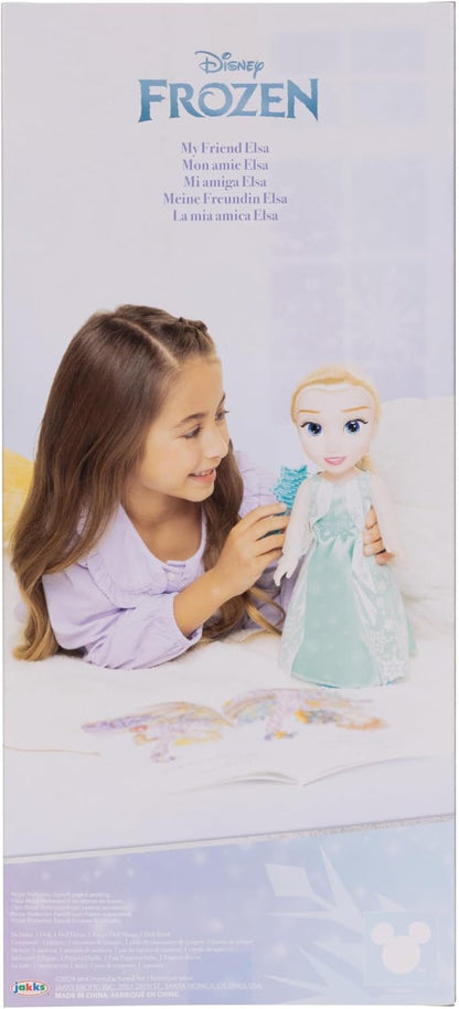 Disney Frozen Elsa Doll 35cm Articulated Doll including Styling Brush, Officially Licensed Frozen 2, Iconic Braided Hair and Detailed Outfit, Perfect Birthday for Girls Aged 3+