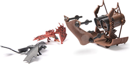 Dreamworks Dragons How to Train Your Dragon, 5-Pack Dragon Catcher Set with Hiccup’s Mangler Net Launcher, Kids Toys for Boys & Girls Ages 4 and up
