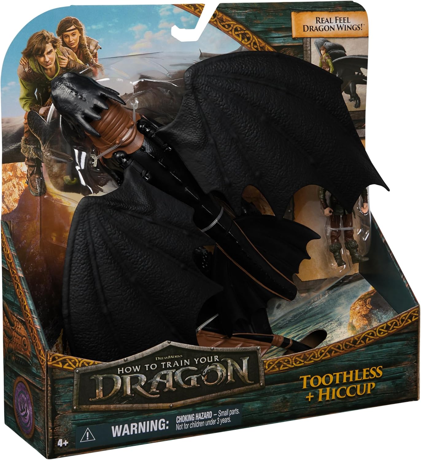Dreamworks Dragons - Pack Figura Dragón y Vikingo: Desdentao y Hipo de Cómo Entrenar a Tu Dragón - Figuras de Acción Articuladas - 6074007 - Juguetes Niños 4 Años + - Regalo Niño 4 Años +