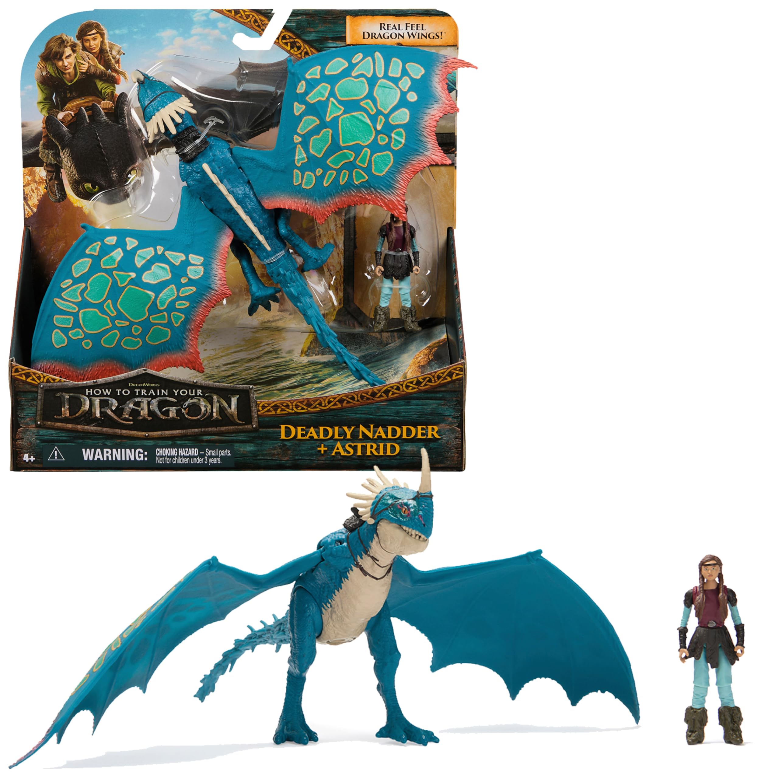Dreamworks Dragons - Pack Figura Dragón y Vikingo: Desdentao y Hipo de Cómo Entrenar a Tu Dragón - Figuras de Acción Articuladas - 6074007 - Juguetes Niños 4 Años + - Regalo Niño 4 Años +