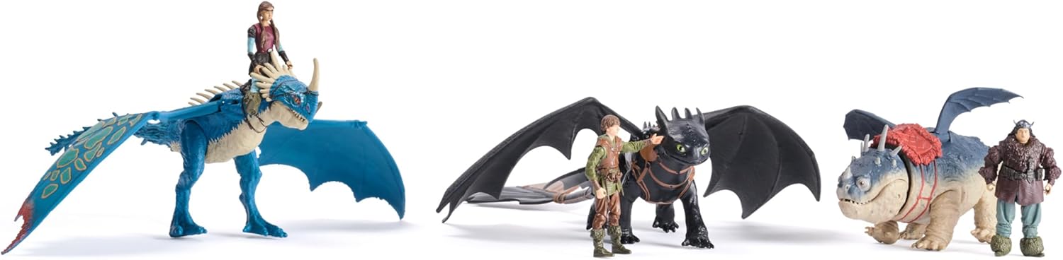 Dreamworks Dragons - Pack Figura Dragón y Vikingo: Gronkel y Patapez de Cómo Entrenar a Tu Dragón - Figuras de Acción Articuladas - 6074006 - Juguetes Niños 4 Años + - Regalo Niño 4 Años +