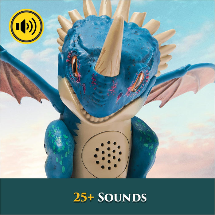 Dreamworks Dragons - Figura Mini Dragón Interactivo Nader Mortífero de Cómo Entrenar a tu Dragón, Mueve sus Alas y su Cabeza, + de 25 Sonidos - 6074240 - Juguetes Niños 4 Años + - Regalo Niño 4 Años +