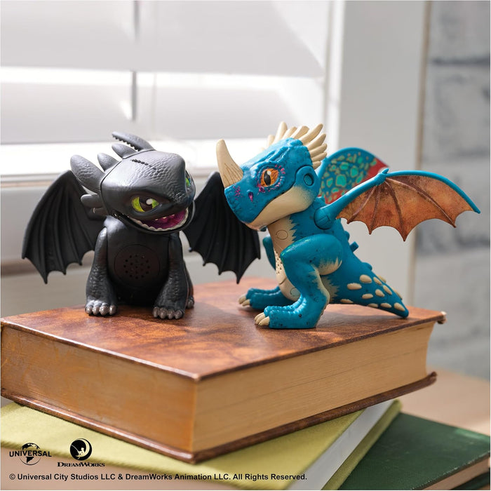 Dreamworks Dragons - Figura Mini Dragón Interactivo Nader Mortífero de Cómo Entrenar a tu Dragón, Mueve sus Alas y su Cabeza, + de 25 Sonidos - 6074240 - Juguetes Niños 4 Años + - Regalo Niño 4 Años +