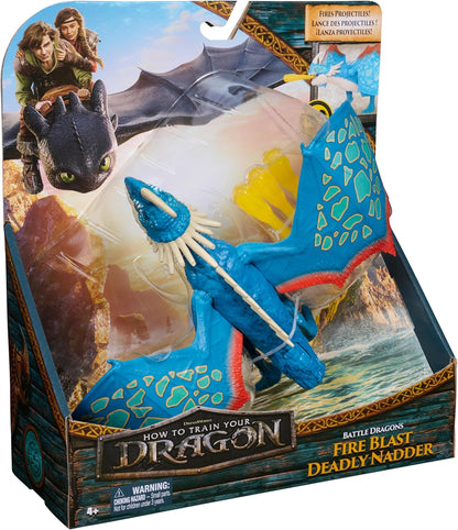 Dreamworks Dragons, How to Train Your Dragon, Battle Dragons, Fire Blast Deadly Nadder, 10” Action Figure, Kids Toys for Boys & Girls Ages 4 and up