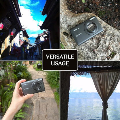 Yashica DigiMate 4K digitale camera, 18x zoom, compact en licht, ondersteunt micro SD-kaarten, ideaal voor reizen, buiten en dagelijks gebruik