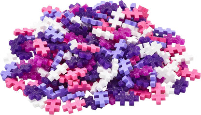 PLUS PLUS 4243 Animals Building Blocks pc Kids Construction, Creative Learning Resources and STEM Play for Home and Travel-Girls and Boys Toys Age 5 Plus-Glitter 240 Pieces