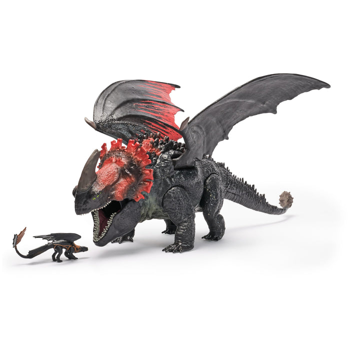 Dreamworks How to Train your Dragon, Actionfiguren-Set mit Roter Tod-Drachenfigur und kleinem Ohnezahn, Spielzeug für Kinder ab 4 Jahren, Rot
