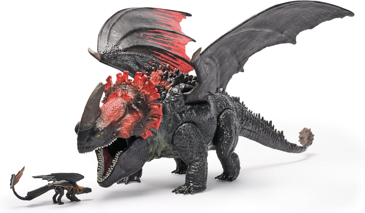 Dreamworks How to Train your Dragon, Actionfiguren-Set mit Roter Tod-Drachenfigur und kleinem Ohnezahn, Spielzeug für Kinder ab 4 Jahren, Rot