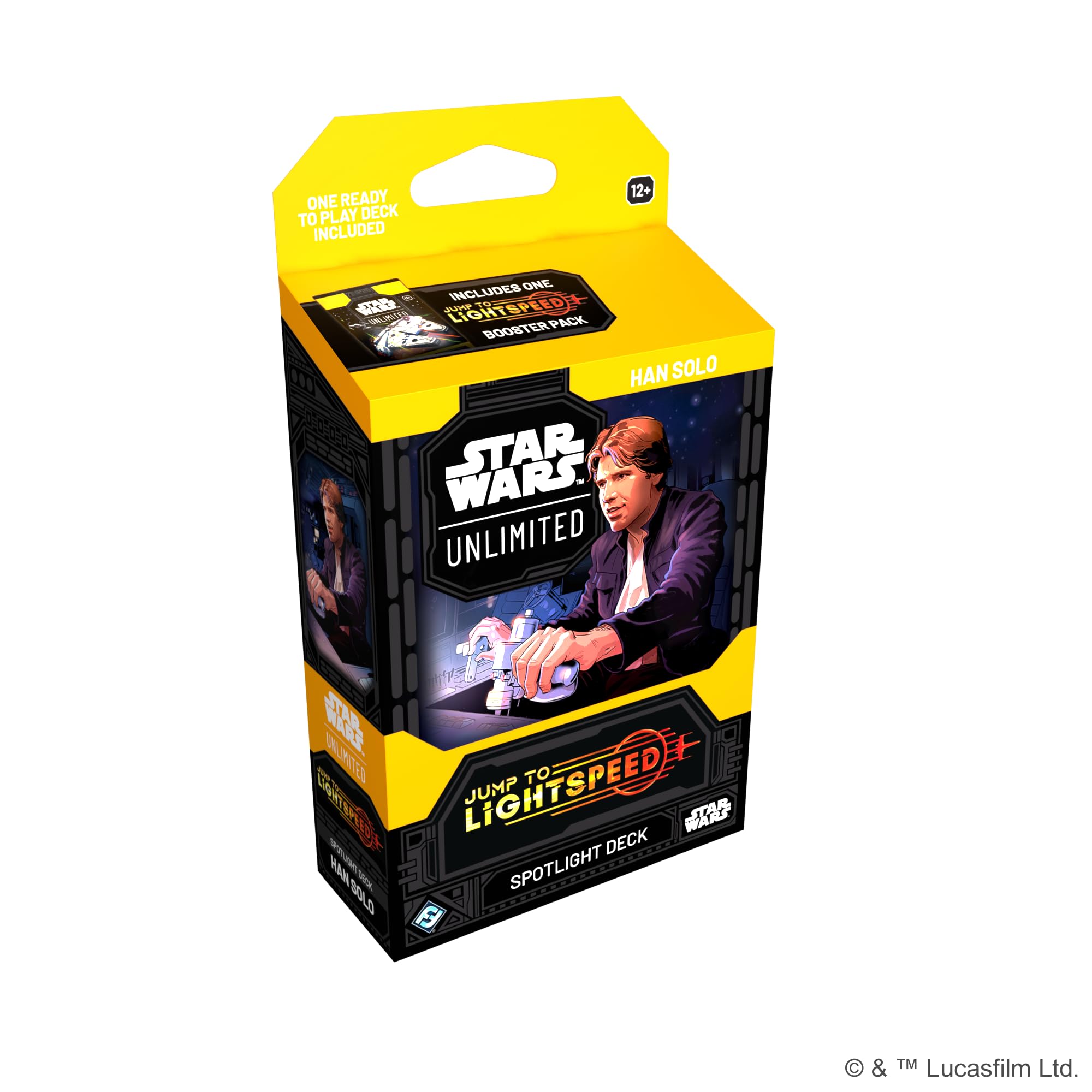 Fantasy Flight Games - Star Wars: Unlimited Trading Card Game - Jump to Lightspeed Han Solo SPOTLIGHT DECK - Ready-to-Play 50-Card Deck with Exclusive Cards, Ages 12+, 2+ Players, 20 Minute Playtime