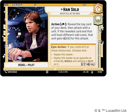 Fantasy Flight Games - Star Wars: Unlimited Trading Card Game - Jump to Lightspeed Han Solo SPOTLIGHT DECK - Ready-to-Play 50-Card Deck with Exclusive Cards, Ages 12+, 2+ Players, 20 Minute Playtime