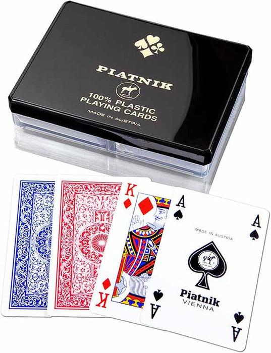 100% Plastic Double Deck Playing Cards from Piatnik | Card Game | Pack of cards | Family Games | Great Gift