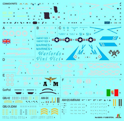 Italeri 92810 F-35B Lightning II 1:48 Scale Plastic Model Kit/Model Assembly
