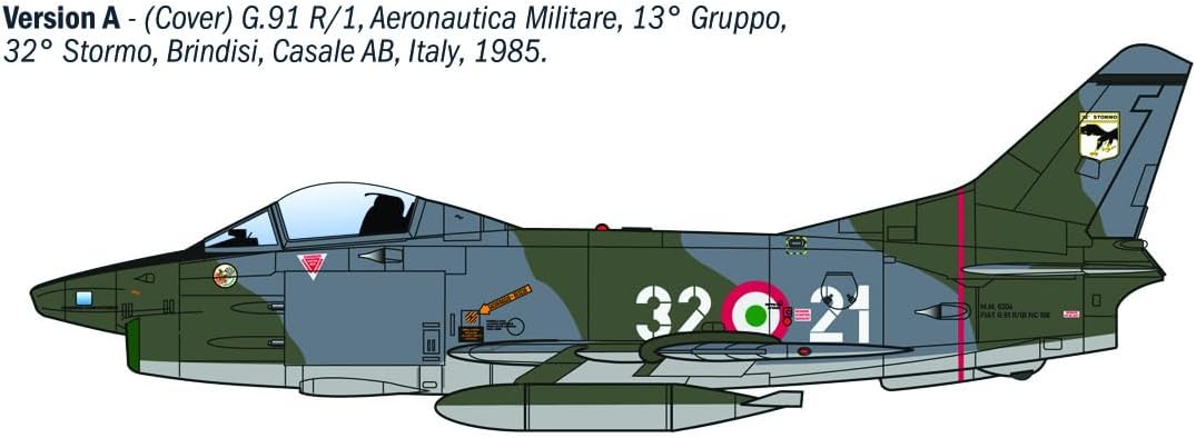 Italeri 92645 G.91 R1/R3 Gina 1:48 Model Kit