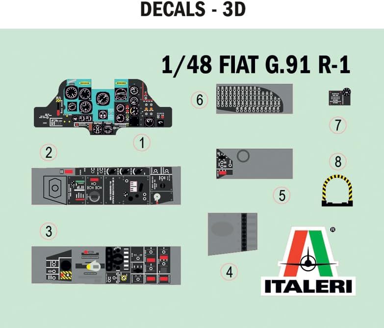Italeri 92645 G.91 R1/R3 Gina 1:48 Model Kit