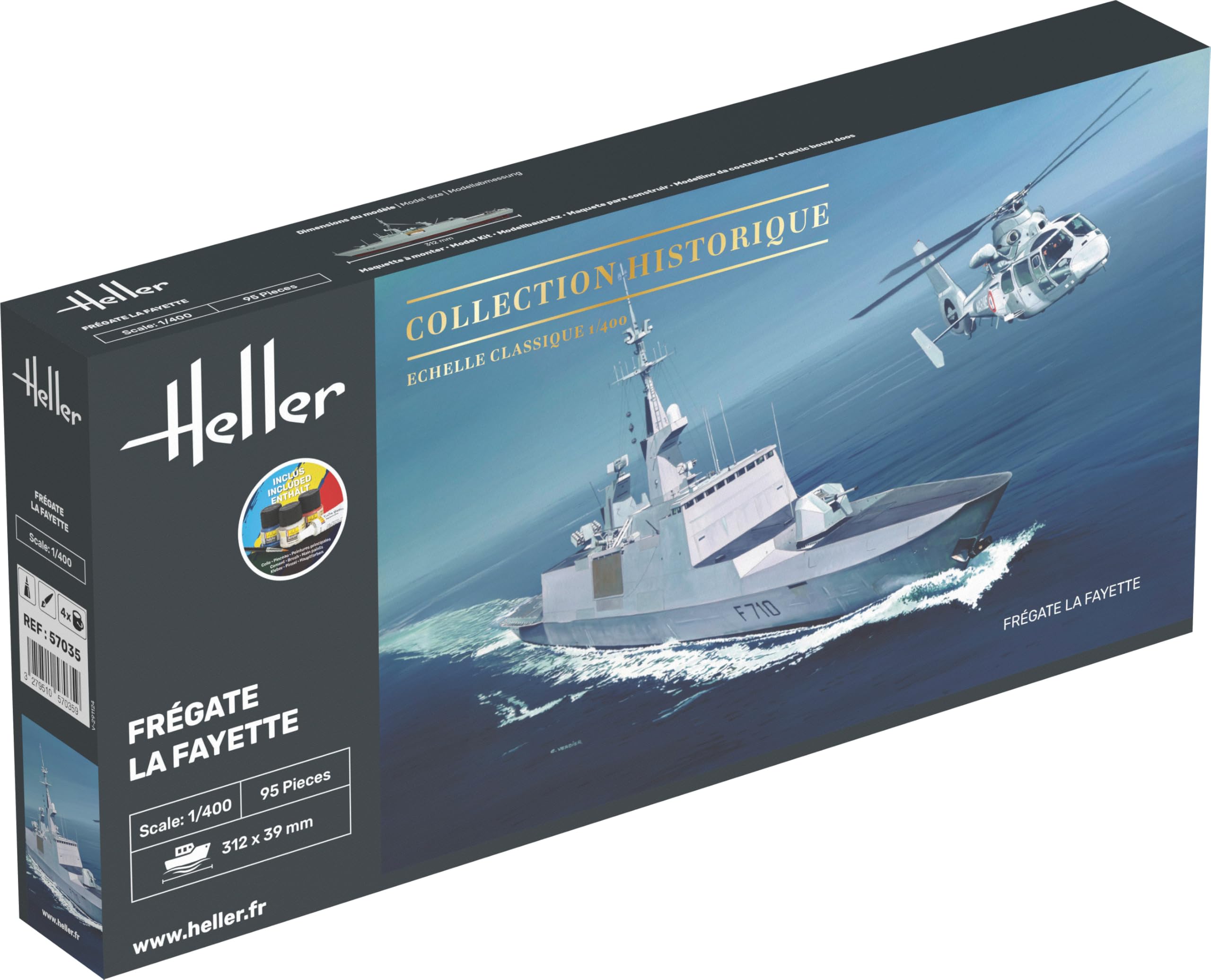Heller 57035 Starter Kit Frégate La Fayette 1/400