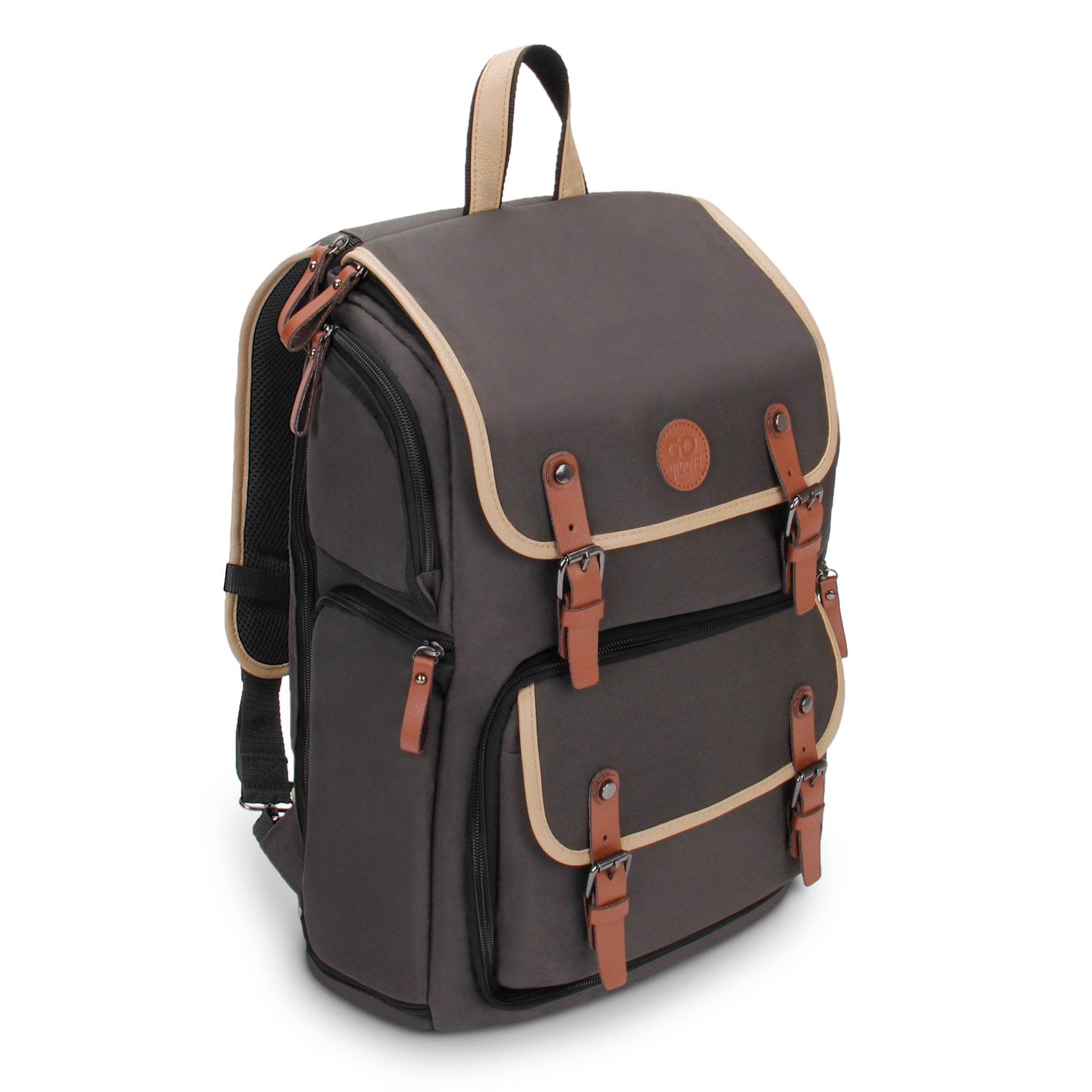 GOgroove Kamera Rucksack für Spiegelreflexkameras: DSLR Backpack ideal für Reisen, ausreichend Platz für Kamera & Zubehör, sowie Laptop und Stativhalter & wetterfestem Regenschutz