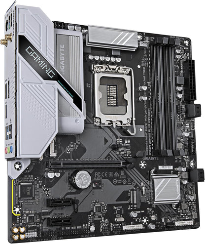 GIGABYTE B760M GAMING PLUS WIFI DDR4 Motherboard - Supports 14th Gen. Intel Core CPUs, 4+1+1 phases VRM, up to 5333MHz DDR4 (OC), 2xPCIe 4.0 M.2, Wi-Fi 6, 1 GbE LAN, USB 3.2 Gen 1